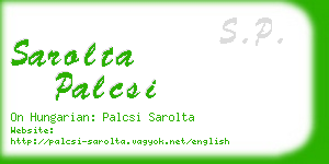 sarolta palcsi business card